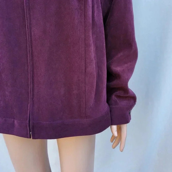 Casual Corner Annex Women's Light Jacket 16W Brown Birgundy Outdoor Zip up - Picture 4 of 11